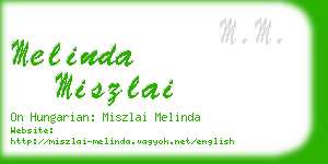 melinda miszlai business card